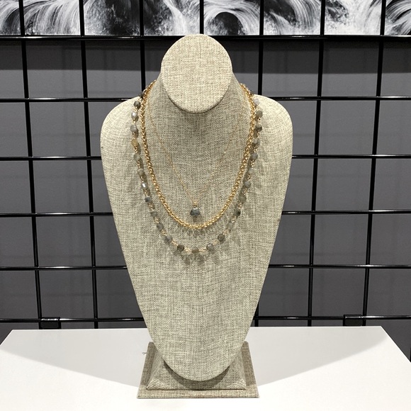 Layered Labrodorite necklace - Picture 6 of 8